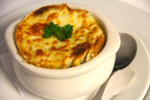 French Onion Soup from Le Petit Bistro in La Jolla, CA