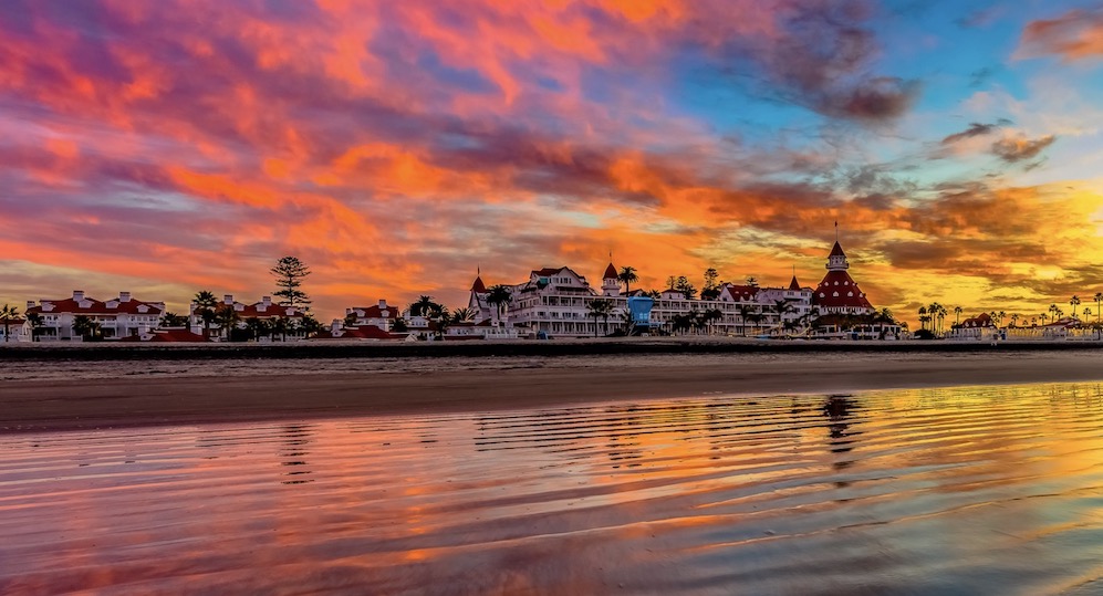 A San Diego beach in June