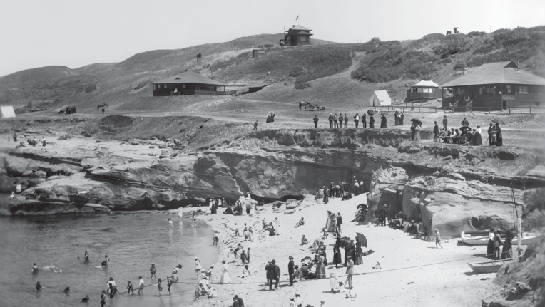 A historic photo of La Jolla Cove