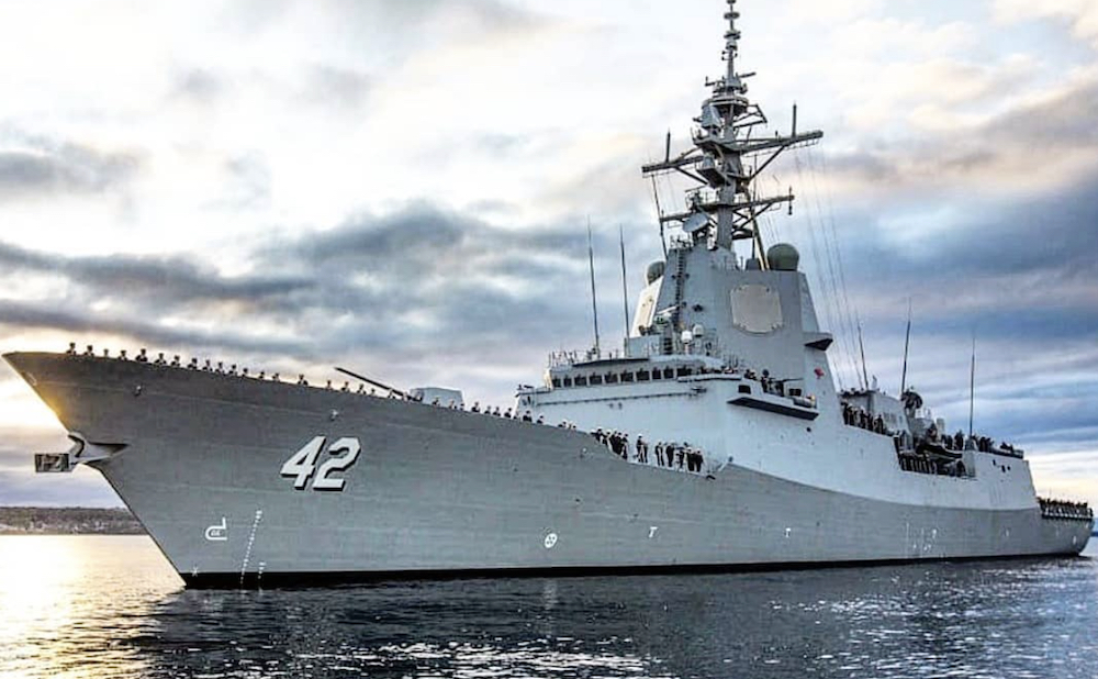 HMAS Sydney, the ship where the whales were found in San Diego