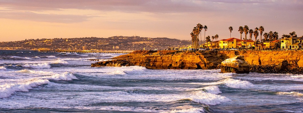 A view of a San Diego beach