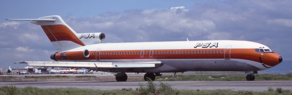 A Pacific Southwest Airlines airliner similar to the one that crashed