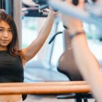 Working out in a San Diego gym