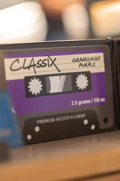 Marijuana in a cassette tape shaped box