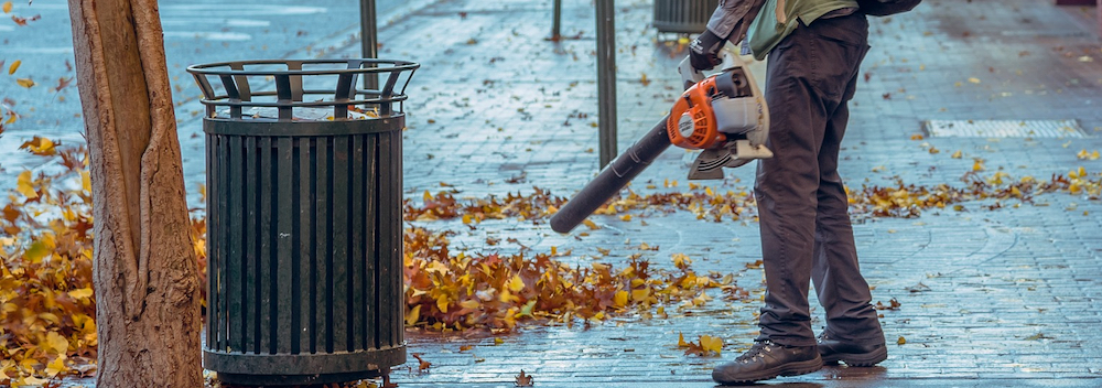 Gas-powered leaf blower in San Diego