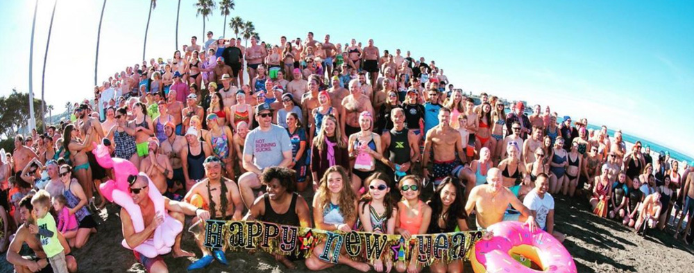 Annual polar bear plunge at La Jolla Shores serves as hangover