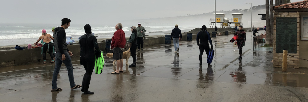 La Jolla Shores during the tsunami warning on Saturday