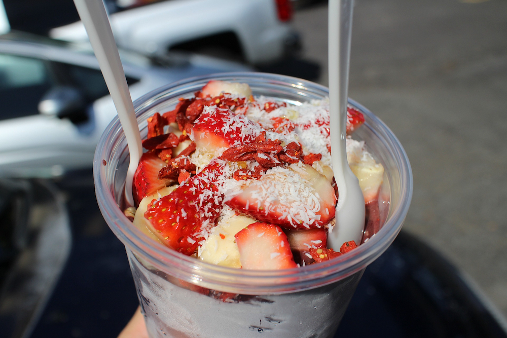 An acai bowl from a La Jolla restaurant