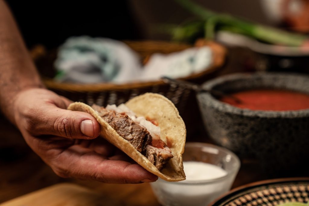 Tacos in a La Jolla restaurant