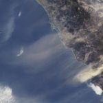 Satellite image of the Santa Ana Winds