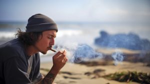 Can you smoke weed on the beach in California?