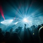 View from the crowd at a house music concert