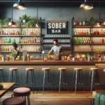 An artist's rendition of a sober bar in San Diego.