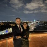 Usha Vance and J.D. Vance posing in Washington