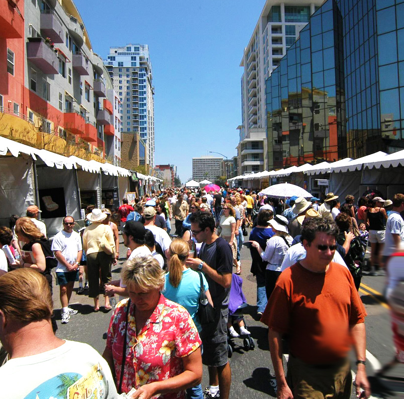 Is San Diego walkable? it is if you're at ArtWalk in Downtown San Diego.