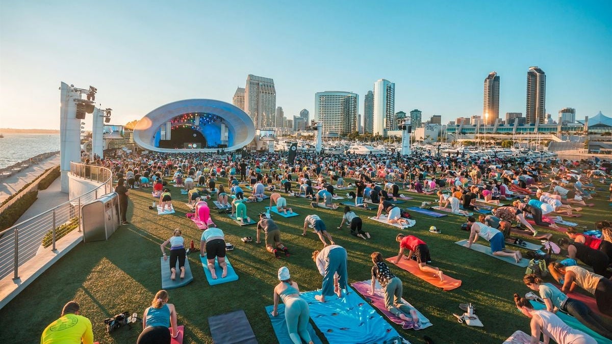 Yoga at the Rady Shell Flow in San Diego’s Most Scenic Venue